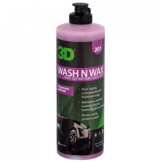 Автошампунь 3D Wash N Wax 201OZ16 020515